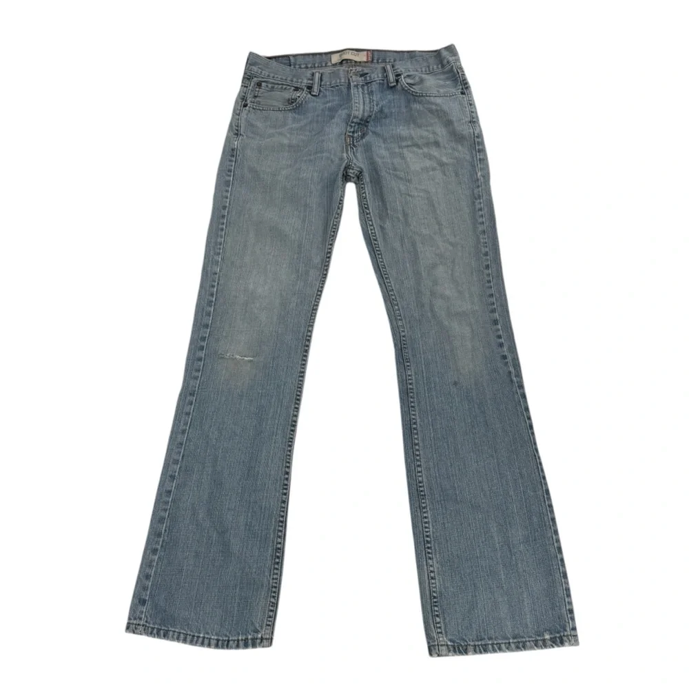 Levi's 527 Boot Cut Frayed Hem Distressed Denim Jeans Size 34 x 34 Men’s